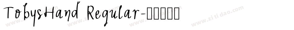 TobysHand Regular字体转换